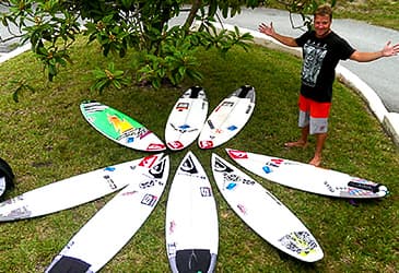 image of Ryan Ragan with a ring of boards