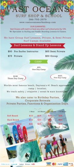 Vast Oceans Surf and SUP School Flyer 2
